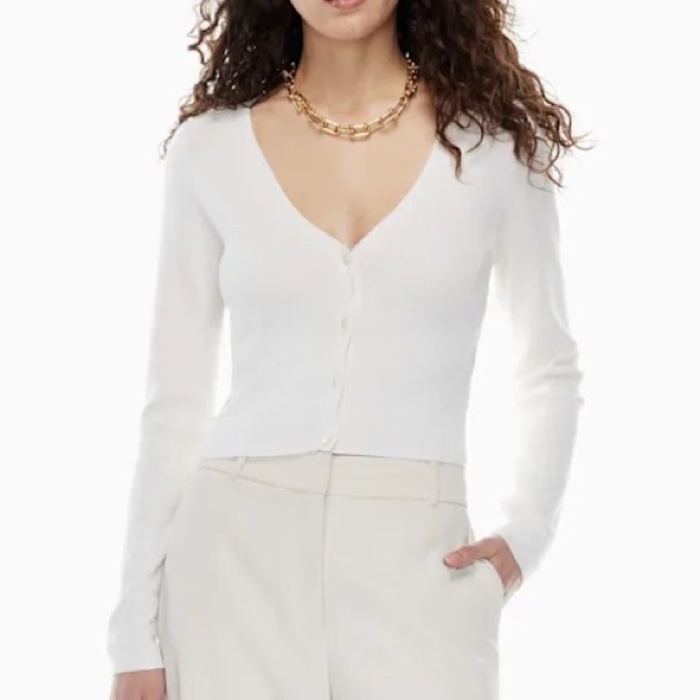 Aritzia Babaton Georgia Knit V-Neck Cardigan